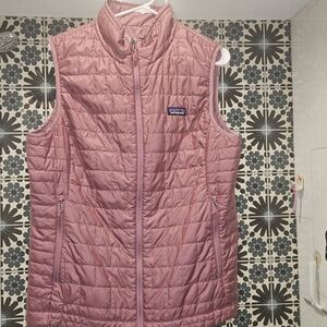 Patagonia Pink Quilted Puffer Vest
